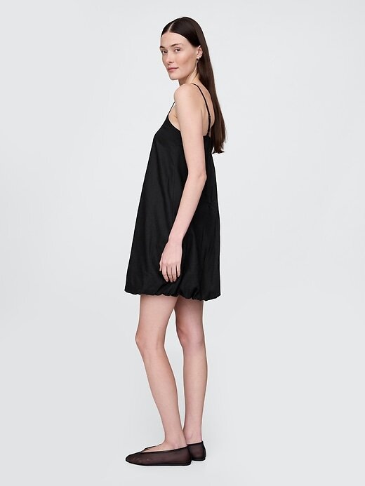 Rochie mini Bubble din amestec de in Rochie mini Bubble din amestec de in