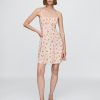 Rochie mini cu corset încrețit din amestec de in