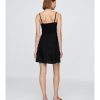Rochie mini cu corset încrețit din amestec de in