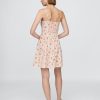 Rochie mini cu corset încrețit din amestec de in
