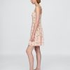 Rochie mini cu corset încrețit din amestec de in