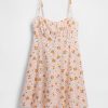Rochie mini cu corset încrețit din amestec de in