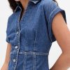 Rochie mini cu cusătură denim Rochie mini cu cusătură denim