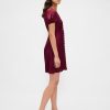 Rochie mini cu decolteu în V din satin