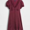 Rochie mini cu decolteu în V din satin