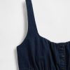 Rochie mini cu decolteu pătrat UltraSoft Denim Rochie mini cu decolteu pătrat UltraSoft Denim