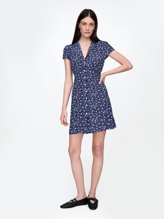Rochie mini cu flori creponate
