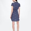 Rochie mini cu flori creponate Rochie mini cu flori creponate