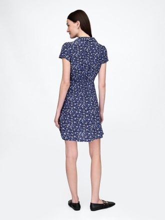 Rochie mini cu flori creponate