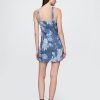 Rochie mini cu flori din denim Rochie mini cu flori din denim
