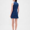Rochie mini cu guler din denim Rochie mini cu guler din denim