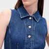 Rochie mini cu guler din denim Rochie mini cu guler din denim