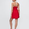 Rochie mini cu Halter din amestec de in Rochie mini cu Halter din amestec de in