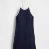 Rochie mini cu Halter din amestec de in Rochie mini cu Halter din amestec de in
