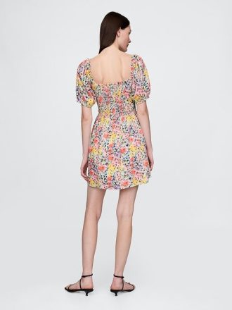 Rochie mini cu maneci bufante
