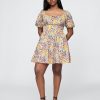 Rochie mini cu maneci bufante Rochie mini cu maneci bufante