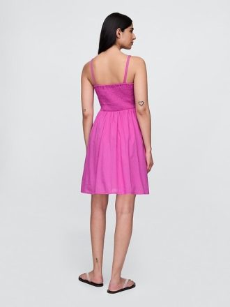 Rochie mini cu materiale mixte croșetate