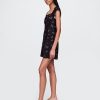 Rochie mini cu mâneci șapcă din amestec de in Rochie mini cu mâneci șapcă din amestec de in