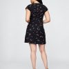 Rochie mini cu mâneci șapcă din amestec de in Rochie mini cu mâneci șapcă din amestec de in