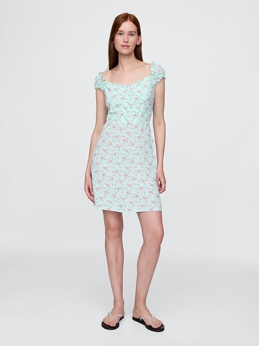 Rochie mini cu mâneci bufante Rochie mini cu mâneci bufante