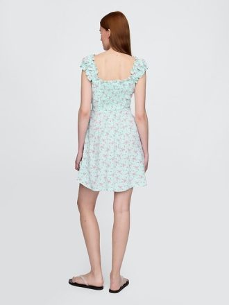 Rochie mini cu mâneci bufante