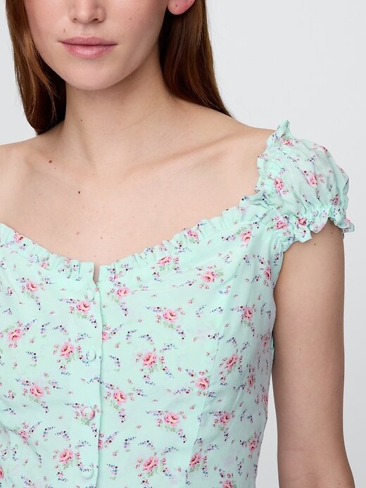 Rochie mini cu mâneci bufante Rochie mini cu mâneci bufante