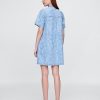 Rochie mini cu plimbare cu flori UltraSoft Denim Rochie mini cu plimbare cu flori UltraSoft Denim