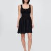 Rochie mini cu smock din amestec de in Rochie mini cu smock din amestec de in