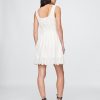 Rochie mini cu smock din amestec de in Rochie mini cu smock din amestec de in