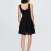 Rochie mini cu smock din amestec de in Rochie mini cu smock din amestec de in