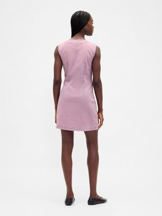 Rochie mini denim cu decolteu în V Rochie mini denim cu decolteu în V