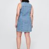 Rochie mini denim cu decolteu în V Rochie mini denim cu decolteu în V