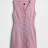 Rochie mini denim cu decolteu în V Rochie mini denim cu decolteu în V