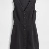 Rochie mini denim cu decolteu în V