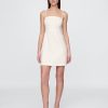 Rochie mini din amestec de in