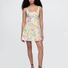 Rochie mini din amestec de in