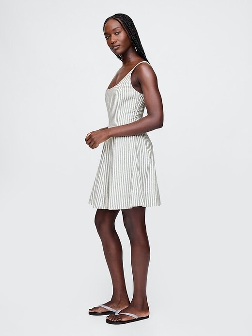 Rochie mini din amestec de in Rochie mini din amestec de in