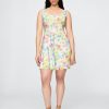 Rochie mini din amestec de in