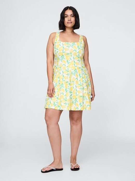 Rochie mini din amestec de in Rochie mini din amestec de in