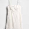 Rochie mini din amestec de in