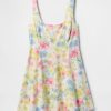 Rochie mini din amestec de in