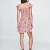 Rochie mini din crepon cu maneci fluturate Rochie mini din crepon cu maneci fluturate
