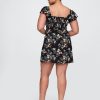 Rochie mini din crepon cu maneci fluturate Rochie mini din crepon cu maneci fluturate