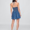 Rochie mini din denim cu Halter Rochie mini din denim cu Halter