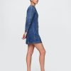 Rochie mini din denim cu mâneci butoi Rochie mini din denim cu mâneci butoi
