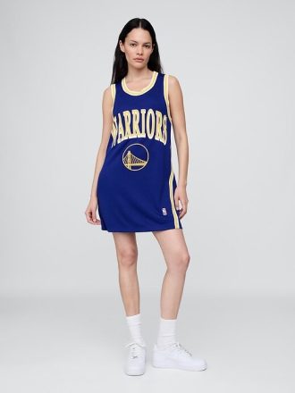 Rochie mini din jerseu reciclat NBA Golden State Warriors