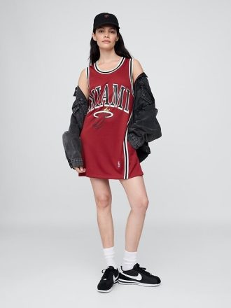 Rochie mini din jerseu reciclat NBA Miami Heat
