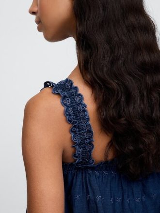 Rochie mini Gap × DÔEN Eyelet Shift