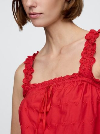 Rochie mini Gap × DÔEN Eyelet Shift