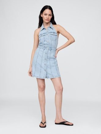 Rochie Mini Icon Denim Halter